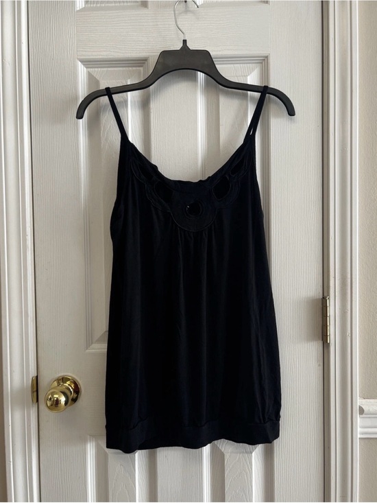 Grace Tops - Grace Black Women's Spaghetti Strap Tank Top with Cutout Detail